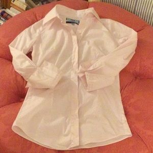Hawes and Curtis pale pink Oxford shirt (2)